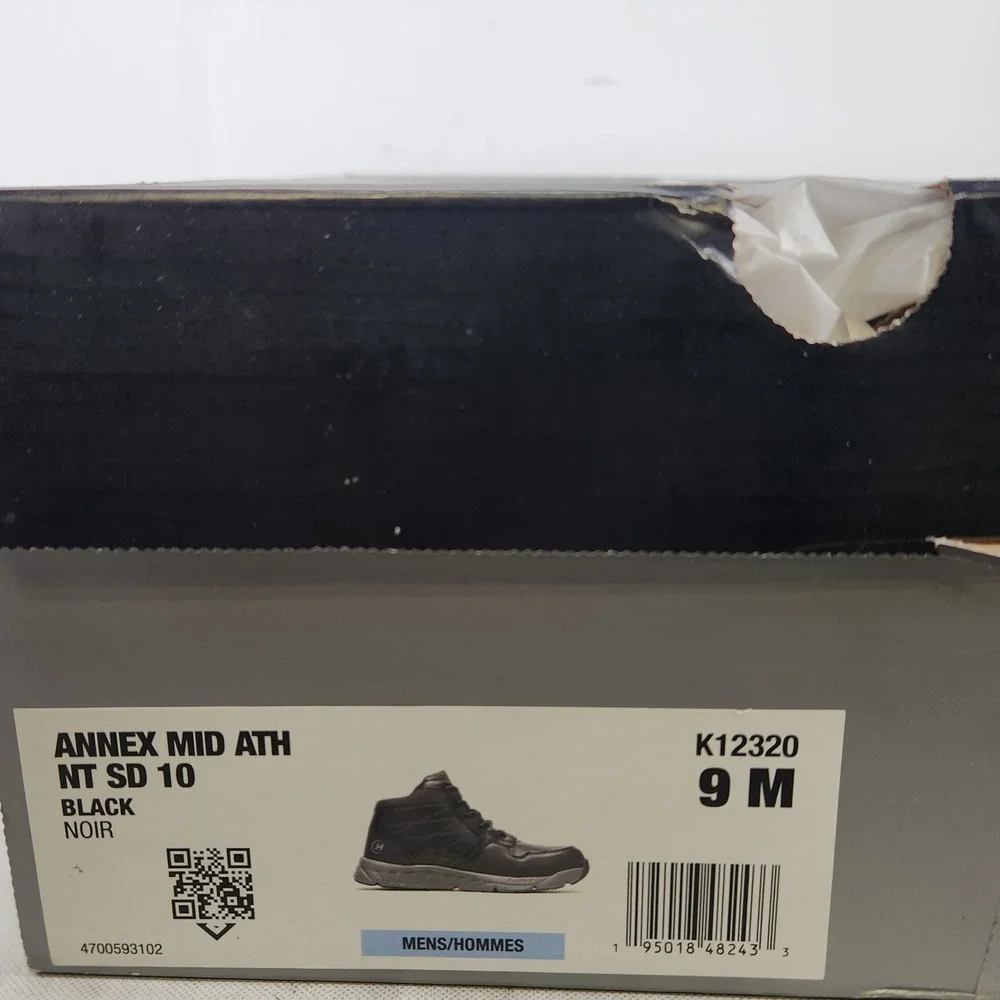 Hytest Annex Mid Ath Nano Toe Work Boot Mens Size 9 Black Safety SD 10 K12320